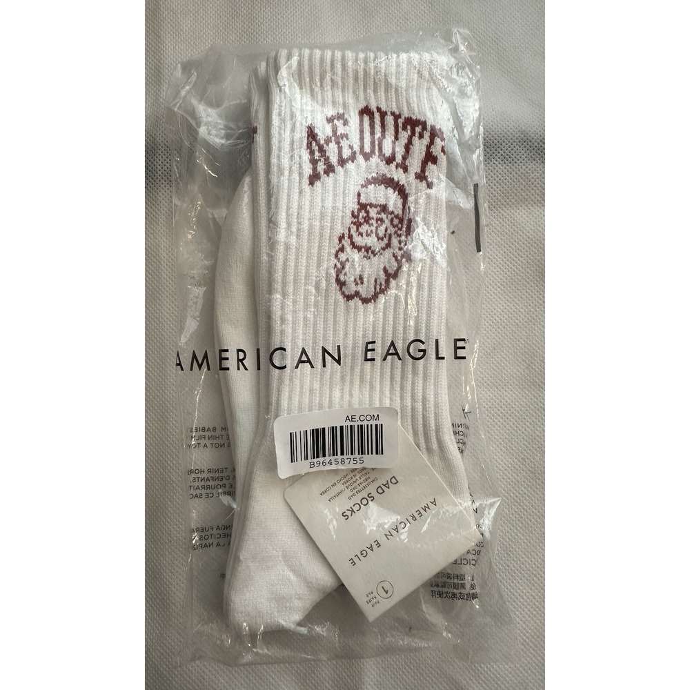 American Eagle Outfitters Dad Socks Santa Crew OS - 1 Pair  - Lot Available New